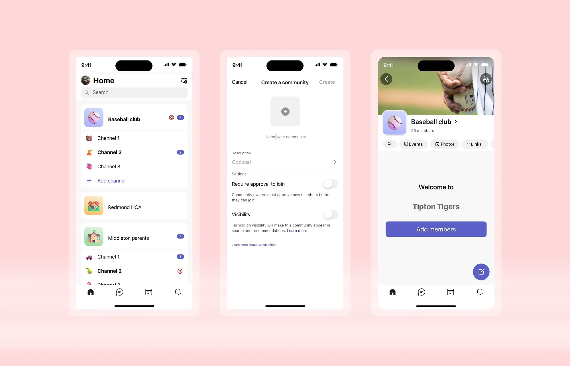 创建一个社区以进行团队协作